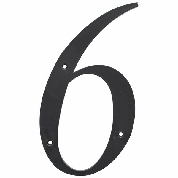 Ornatus Outdoors 6 in. Nail-On Black Plastic House Number - 6 OR3517041